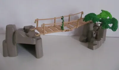 Buy Playmobil Adventure/Holiday/Zoo Scenery: Grey Rocks & Rope Bridge NEW • 15.99£