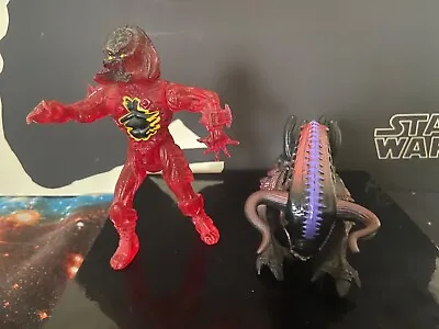Buy Vintage Kenner Predator Alien Red Lava Planet Predator Figure Plus Bull Alien • 12£