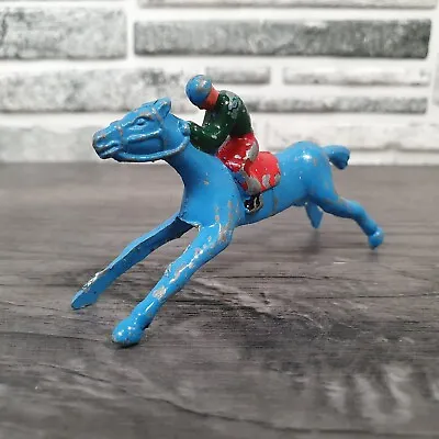Buy Vintage 1960's Chad Valley Escalado Board Game Metal Horse & Rider Blue • 9.95£