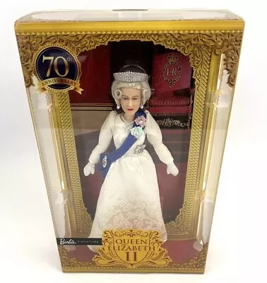 Buy Mattel Barbie Signature Queen Elizabeth II Platinum Jubilee 2021 NRFB • 299.45£