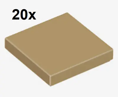 Buy LEGO Creator Expert 20 Tiles With 2x2 STUDS In Dark Beige Dark Tan - 3068b • 4.28£