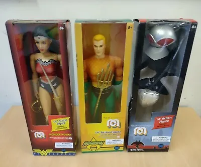 Buy 3 X Wonder Woman Aquaman Black Manta 14   Figures New DC Comics Mego Boxed  • 48.99£