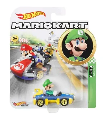 Buy Hot Wheels Mario Kart Character Cars Luigi Mach 8 Gbg27 • 11.94£