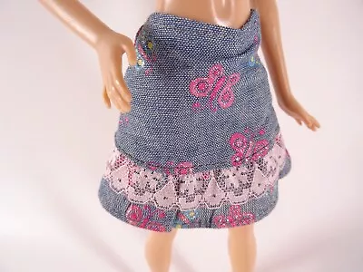Buy Fashion Fashion Clothing For Barbie Steffi Or Similar Fashion Doll Denim Skirt Lace (12026) • 5.09£