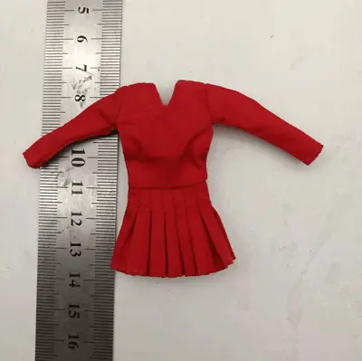 Buy  Red 1/12 Female Clohtes Dress Pleated Skirt For 6'' Azone12 Figma Shf Tbl • 11.99£