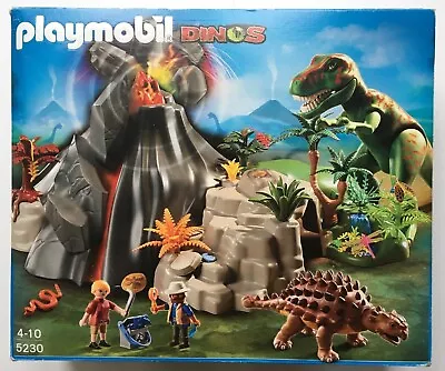 Buy PLAYMOBIL Dinos Exploding Volcano With T-Rex Dinosaur Set (5230) VGC Complete • 54.95£