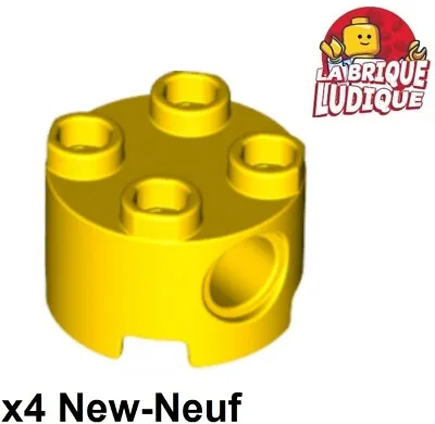 Buy LEGO 4x Round Brick Brick Round 2x2 Pine Hole Yellow/Yellow 17485 NEW • 1.49£