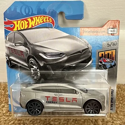 Buy 2018 Hot Wheels Tesla Model X HW Metro Short Card 247/365 • 9.95£