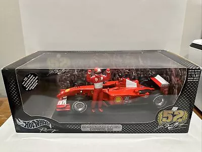 Buy Hot Wheels Racing Ferrari Michael Schumacher 2001 Spa 52 Wins Boxed 1/18 Scale • 100£
