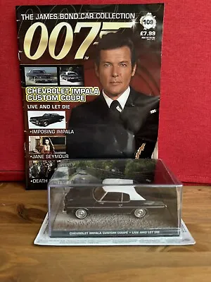 Buy THE JAMES  BOND CAR COLLECTION CHEVROLET IMPALA CUSTOM COUPE No109. NEW WITH MAG • 16.50£