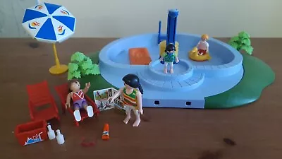 Buy Playmobil 3205 Childrens Swimming Play Pool, Summer Water Park, Used Cond. • 5£