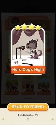 Buy Monopoly Go Card Sticker - Hard Dog's Night - Fast Delivery ✅ Set #26 • 3.89£