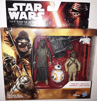 Buy Hasbro The Force Awakens BB-8, Unkar's Thug And Jakku Scavenger 3 Pack 2015 MIB • 25£