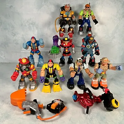 Buy 9x Rescue Heroes Fisher Price/Mattel Action Figures Bundle With Some Accessories • 28.99£