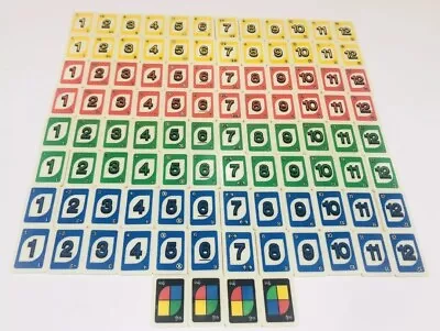 Buy 1993 Mattel UNO Rummy Up All 100 Tile Replacement Game Parts Tiles Only • 25.57£