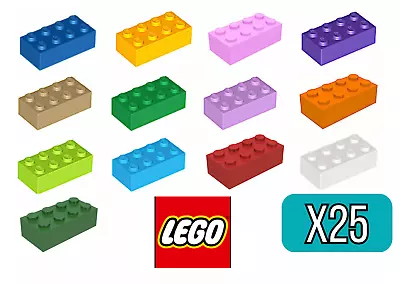 Buy X25 LEGO Bricks 2x4 3001 Used | Pick Your Colours 2x4 LEGO Bricks 3001 • 4.85£