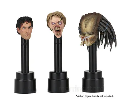 Buy NECA ACTION FIGURE HEAD BLACK DISPLAY STAND 3-PACK Fits Most 6  To 8  Figure • 16.99£
