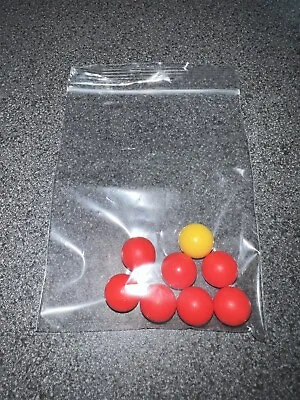 Buy Hungry Hungry Hippos   1 Yellow & 7 Red Balls Replacement  Spare  Hasbro • 6.50£