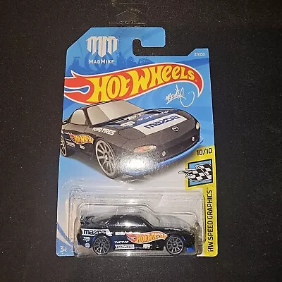 Buy Hot Wheels '95 Mazda RX-7 HW SPEED GRAPHICS #27/250 Long Card Mad Mike • 4£