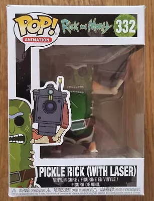 Buy Funko POP! Animation: Rick And Morty - Pickle Rick With Laser #332 • 5£