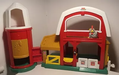 Buy Fisher Price Little People Farm Barn Circa 2005 With Animal Sounds • 10£