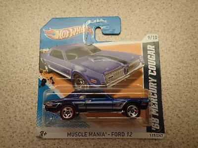 Buy Hot Wheels Muscle Mania - Ford 12 '68 Mercury Cougar Blue Mint In Sealed Packet  • 14.99£