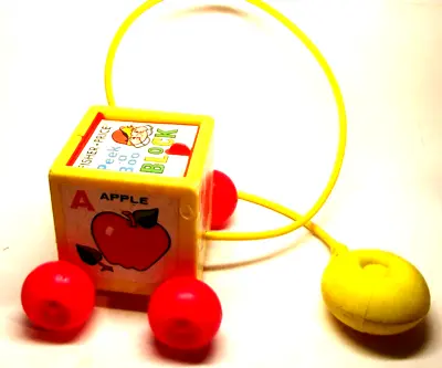 Buy Vintage 1970 Fisher Price Peek A Boo Block Pull Toy • 9.25£