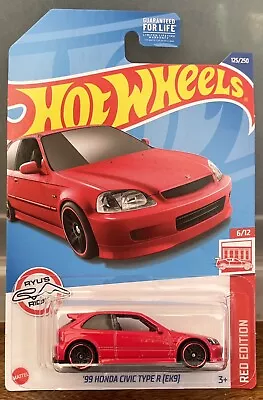 Buy Hot Wheels ‘99 Honda Civic Type R Red Edition 2022 Die-cast • 50£