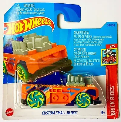 Buy Hot Wheels Fits Lego Car Custom Small Block Orange Build On Remove Parts Mattel • 12£