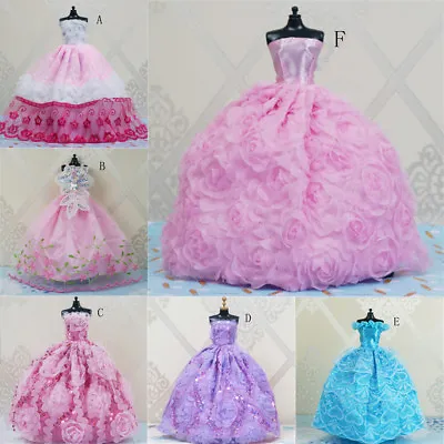 Buy Handmade Princess Wedding Party Dress Clothes Gown For Dolls Gift FTB-KN • 2.49£