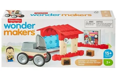 Buy Wonder Maker Garage Building Set Fisher-Price Blocks Car Mechanic 15 Pieces • 13£