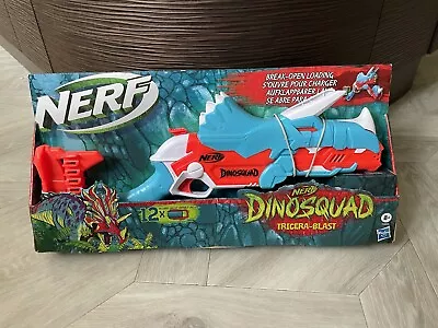Buy NERF Dino Squad Tricera-Blast Dart Blaster NEW • 9.99£