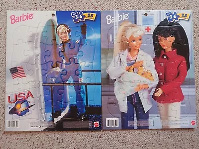 Buy Barbie Puzzles Lot Of 2, 25 Piece Puzzle USA  Astronaut Veterinarian Vintage  • 28.34£