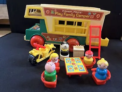 Buy Fisher Price Play Family Camper With Figures & Accessories 1972 • 45£