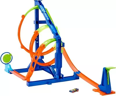 Buy ​Hot Wheels Action Track Set With 1 Toy Car, 2 Different Corkscrew Challenges • 35.99£