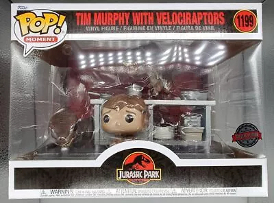 Buy #1199 Tim Murphy With Velociraptors - Movie Moment - Jurassic Park - Funko POP • 39.99£