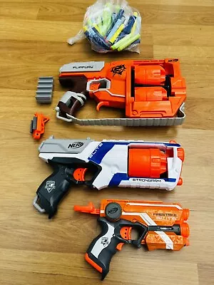 Buy NERF Gun Bundle Excellent Condition Tested Working With Accessories & Ammunition • 9.99£