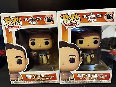 Buy Funko POP! MOVIES: The 40 Year Old Virgin Andy Stitzer Holding Oscar Goldm #1064 • 10.50£