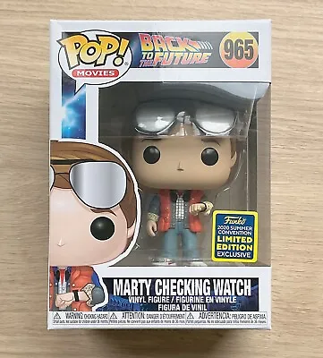 Buy Funko Pop Back To The Future Marty Checking Watch SDCC #965 + Free Protector • 29.99£