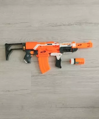 Buy Nerf Stryfe Blaster Gun Bundle Plus Attachments - 10 Darts - Orange No.1 • 14.99£