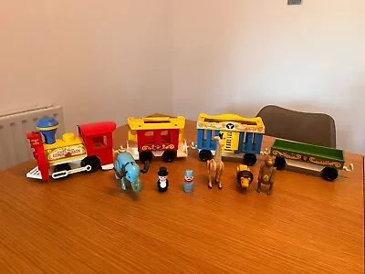 Buy Vintage Fisher Price Little People Circus Train  With Animals Figures And Cars • 0.99£