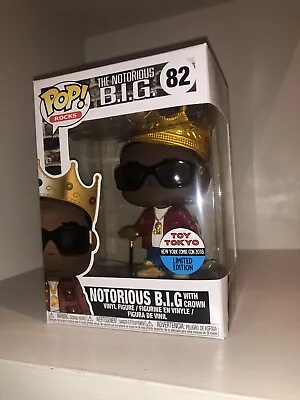 Buy Notorious B.I.G With Crown #82, Toy Tokyo NYCC 2018 Funko Pop Rocks Vinyl Figure • 28£