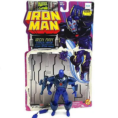 Buy IRON MAN ☆ STEALTH ARMOR Marvel Figure ☆ Original Card Toybiz 90s • 18.99£