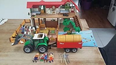 Buy Playmobil Country Bundle - Sets 6120 Large Farm + Tractor With Trailer 6130 • 45£