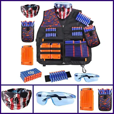 Buy UWANTME Kids Tactical Vest Kit For Nerf Guns N-Strike Elite Series With Refill.. • 22.10£