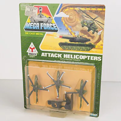 Buy MOC Vintage 1989 Kenner Mega Force Triax Attack Helicopters With Radar Tower • 20£