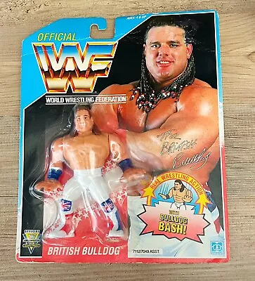 Buy WWF Hasbro British Bulldog MOC Wrestling Figure Series 4 • 119.99£