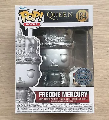 Buy Funko Pop Rocks Queen Freddie Mercury King Platinum + Pin #184 + Free Protector • 39.99£