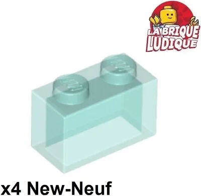 Buy LEGO 4x Brick Brick 1x2 2x1 Clear Light Blue/Trans Light Blue 3065 NEW • 1.41£