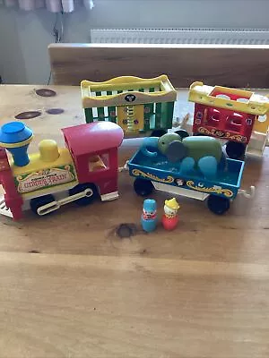 Buy Vintage Fisher Price Circus Train 1973 With 2 Figures And Elephant • 10.99£